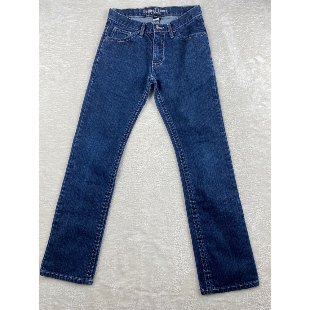Request Jeans‎ Premium Denim Boys Dark Wash Jeans Designer Back Pockets Size 14